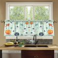 thumbnail image 4 of Yayeee Kitchen Curtains Tier Set of 2 Light Filtering 57"x24" Over Sink Window Panels, Space Patterns, 4 of 7