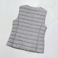 thumbnail image 4 of DAFPZW Women's Puffer Vest Lightweight Button V-Neck Pockets Puffy Vests Sleeveless Quilted Padded Outerwear, 4 of 7