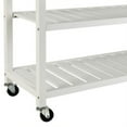 Homegear Open Storage V2 Kitchen Storage Cart w/ Rubberwood Cutting