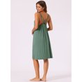 thumbnail image 4 of DARING DIVA Women's Backless Loose Sleep Dress Cross Back Night Dress 2XL Green, 4 of 7