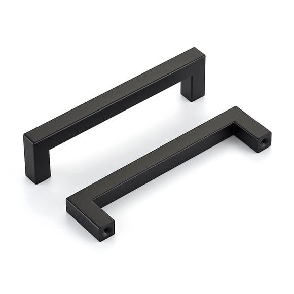 HOME EDIT Matte Black 10 Pack Square Bar Drawer Handles 5 Inch Drawer Pulls Stainless Steel Cupboard Door Handles for Bathroom Cabinet Hardware Kitchen Cabinet Handles