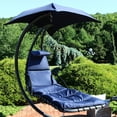 thumbnail image 4 of Sunnydaze 27" x 88.5" Navy Blue Outdoor Hanging Lounge Chair Replacement Cushion, 4 of 7