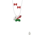 thumbnail image 2 of Delight Jewelry Bible Verse John 3:16 Christmas Kiss Charm Necklace and Stud Earrings, 2 of 4