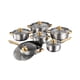 thumbnail image 3 of Juego de utensilios de cocina de acero inoxidable de 6 piezas con mango ergonómico portátil, que incluye un Plata, 3 of 9