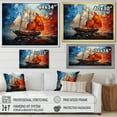 thumbnail image 4 of Designart "Boat Abstract Maritime Euphony I" Boat Floater Framed Wall Art Print, 4 of 7