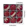 thumbnail image 3 of Moocorvic 9PCS Red Velvet Christmas Balls Ornaments Set, Christmas Tree Hanging Decoration for Holiday Birthday Wedding Xmas Party Decor, 80mm/3.12'', 3 of 7