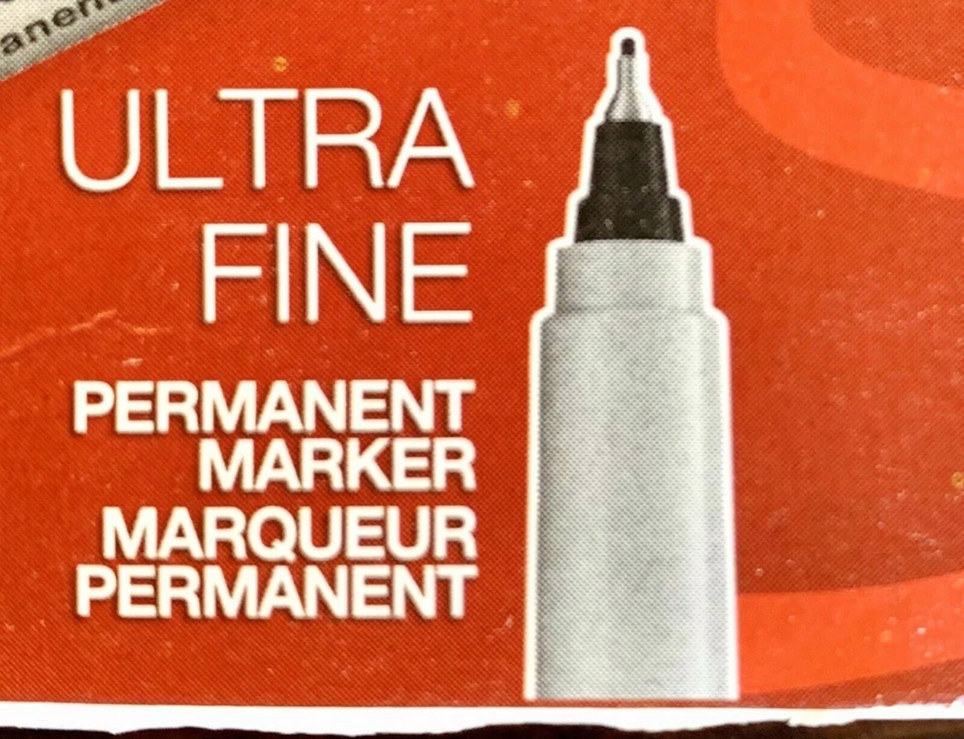 CIRCLE- Sharpie Ultra Fine Point 6 Count Permanent Markers Black Precision 37121