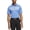 Blue Fusion, variant on Men's Stretch Short Sleeve Chest Print Golf Polo Shirt (White, Large)