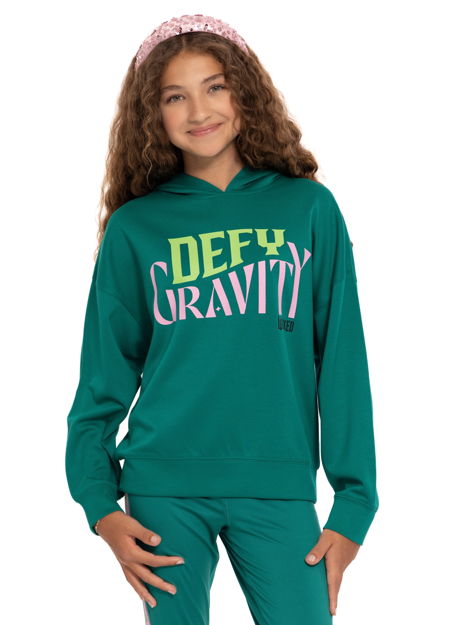 Wicked Girl's Long Sleeve Graphic Hoodie, Sizes 4-12