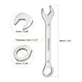 thumbnail image 2 of Uxcell Thin Combination Wrench 10mm with 6-Point Ended & 15° Angled Open End, 2 of 7