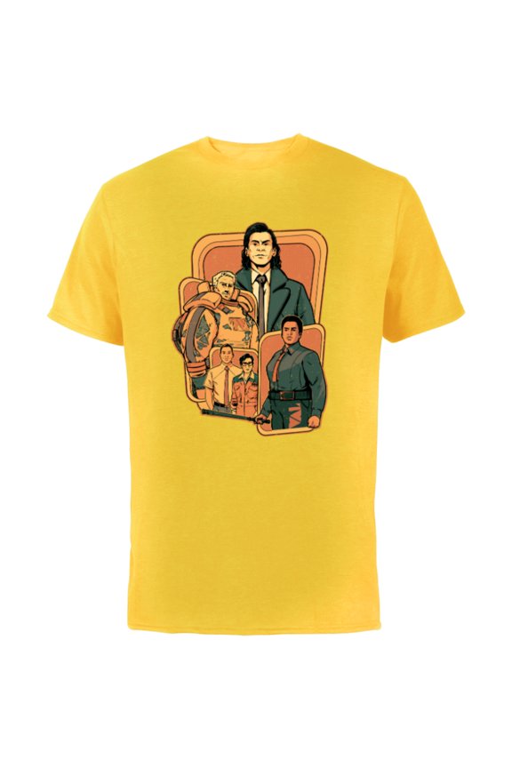 Studios Loki Season 2 Loki and TVA Crew Disney+ MCU - Short Sleeve Cotton T-Shirt for Adults - Customized-Yellow