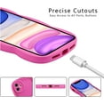 thumbnail image 6 of for iPhone 12 Case 6.1 Inch Curly Wave Frame Phone Case Cute Design Color Aesthetic Phone Case Soft TPU Shockproof Protective Bumper Case Cover for Girls, Peachy, 6 of 14