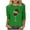 Green, variant on QQAMB Christmas Shirts for Women Sparkly Rhinestone Wine Glass Graphic T-shirt Loose Casual 3/4 Sleeve Holiday Tops Black M