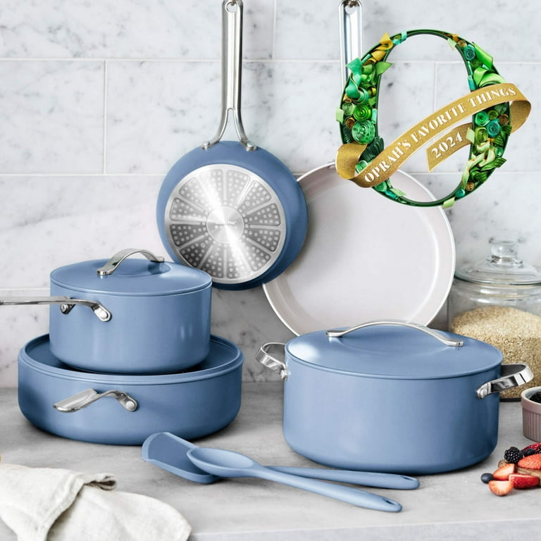 GreenPan Nova 10-Piece Cookware Pots and Pans Set, Oprah's