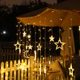 thumbnail image 5 of Guirnaldas de luces LED solares para exteriores de 3,5 m, cortina de luz de luna y estrellas, cortina de estrellas, decoración interior y exterior impermeable, blanco cálido, 5 of 8