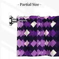 thumbnail image 5 of Drapery Wear Rod Short Curtain 54x18in Filter With Light Feature For Easy Installation Rod Free For Bedroom Kitchen Bathroom\r\n Violet Retro Houndstooth_1, 5 of 7