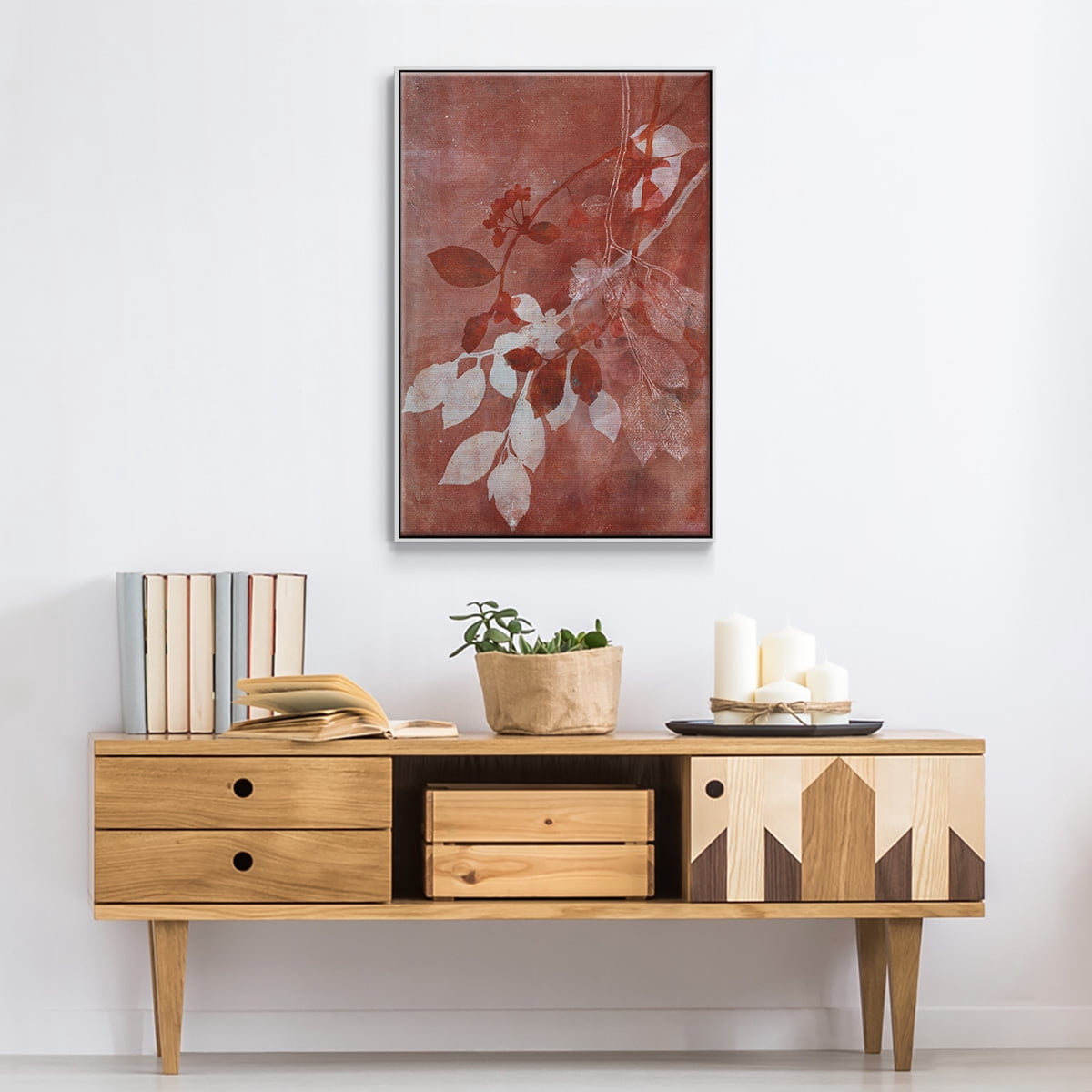 Branching Out XVI Framed Premium Gallery Wrapped Canvas - Ready to Hang - 17 x 25 - White Floating Frame