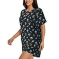 thumbnail image 2 of Lsque Fast Food Women's Short-Sleeved Pajama Set - 2 Piece Soft and Lightweight Sleepwear Set-XX-Large, 2 of 9