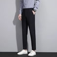 thumbnail image 5 of Pantalones de trabajo drapeados para hombre, pantalones de traje de oficina rectos y fluidos para hombre, ropa vintage, ropa de estilo coreano, moda de verano 2024 fina, 5 of 5