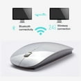 thumbnail image 4 of Version Double Mode Souris Sans Fil 2.4G, Mini Souris Optique Silencieuse Sans Fil Ultra Fine 1600 DPI pour Notebook, PC, Ordinateur Portable, Macbook-Argent, 4 of 8