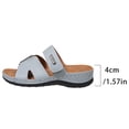 thumbnail image 5 of GERsome Sandals for Women Open Toe Slip-On Low Wedge Slides Casual Comfort Walking Sandals for Summer Beach, Gray Size 7.5, 5 of 9