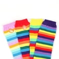thumbnail image 7 of CNKOO 4PCS Womens Rainbow Socks Gloves,Warmers Accessories Gloves Lgbtsleeves,Holiday Party Party Glove Set, 7 of 7