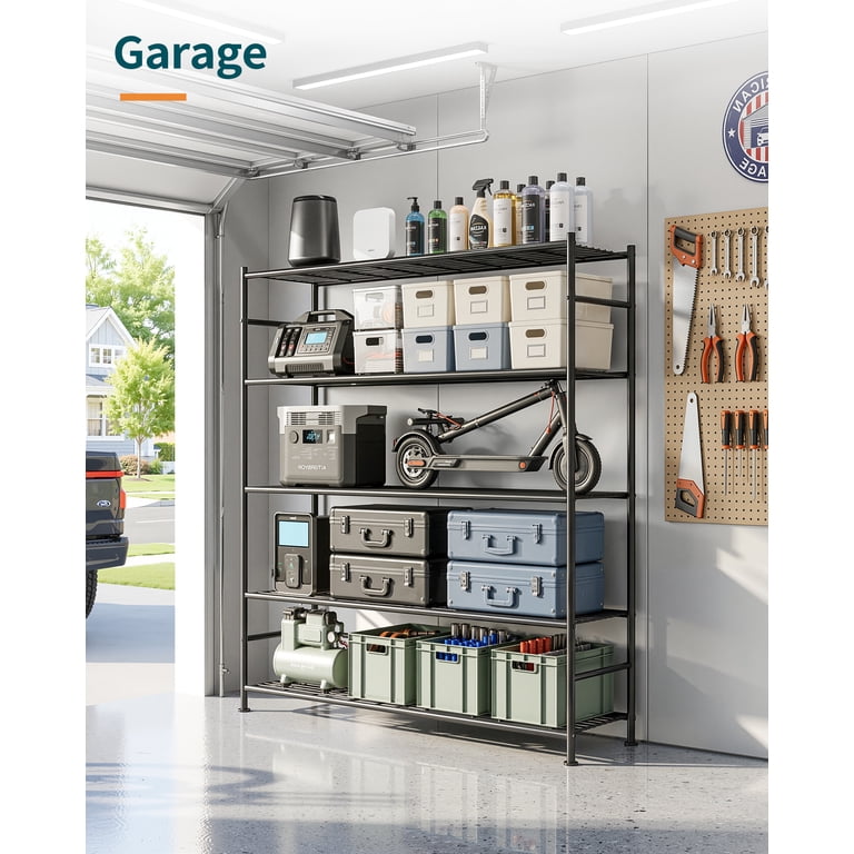 Sakugi 5-Tier Wire Shelving Unit, 1500 Lbs Capacity photo 2