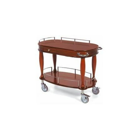 Geneva Signature 70011 2-shelf wood veneer serving cart