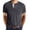 Dark Gray, variant on Men's Henley Shirts, Color Block Stretch Breathable Short Sleeve Casual T-Shirts for Vacation Dark Blue