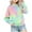 Green, variant on Odeerbi 1-12Y Kids Girls Tie-dye Sweatshirt Oversized Crewneck Sweatshirt Fashion Long Sleeve Pullover Tops Baby Clothes Blue