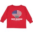 thumbnail image 3 of Inktastic Proud Military Grandson US Flag Boys Long Sleeve Toddler T-Shirt, 3 of 5