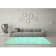 thumbnail image 3 of Ahgly Company Indoor Square Oriental Light Blue Traditional Area Rugs, 6' Square, 3 of 4