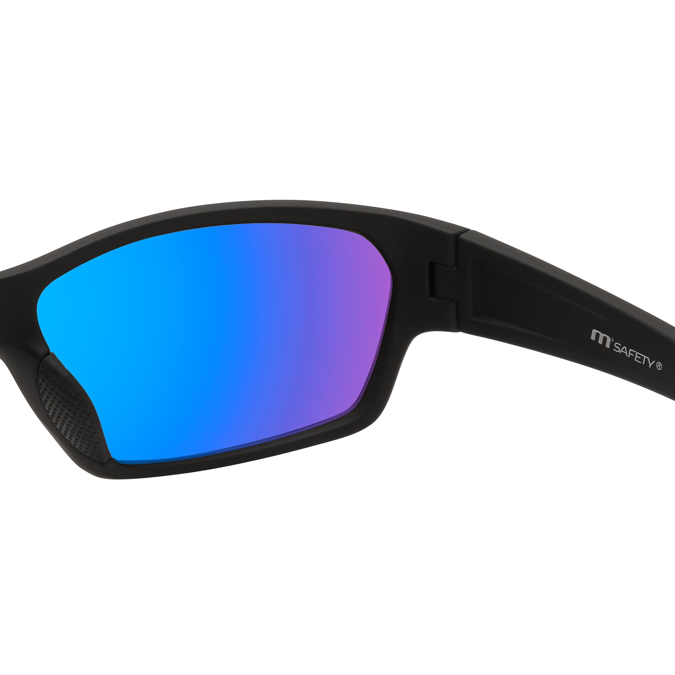 M+, Safety Glasses, Plastic, Unisex, MS622187ARBLK, Black with