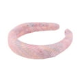 thumbnail image 5 of Unique Bargains 1 Pc Furry Braided Wool Headbands Pink, 5 of 6