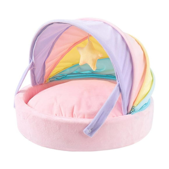 Xuanheng Rainbow Cat Bed, Cat House for Indoor Cats, Cubby Cat Bed Cat Tent Home Pet