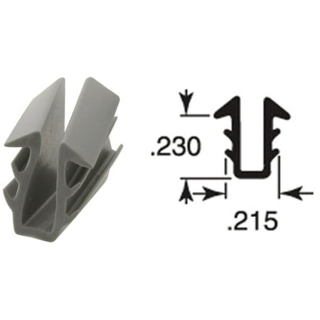 

Prime Line Prod. Prime Line 15/64 In. Glass Glazing Channel 15/64 X 5/32 X 200 Gray