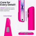 thumbnail image 5 of ORNARTO Compatible with iPhone 17 Case 6.3, Slim Liquid Silicone 3 Layers Full Covered Soft Gel Rubber Phone Case Protective Cover 6.3 Inch, Hot Pink, 5 of 13