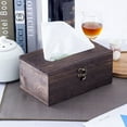 thumbnail image 1 of RKSTN Tissue Storage Boxs Wooden Tissue Box Toilet Paper Cover Case Napkin Home Car Decor, 1 of 2
