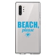 thumbnail image 1 of DistinctInk Clear Shockproof Hybrid Case for Galaxy Note 10 PLUS (6.8" Screen) - TPU Bumper Acrylic Back Tempered Glass Screen Protector - Beach, Please, 1 of 1