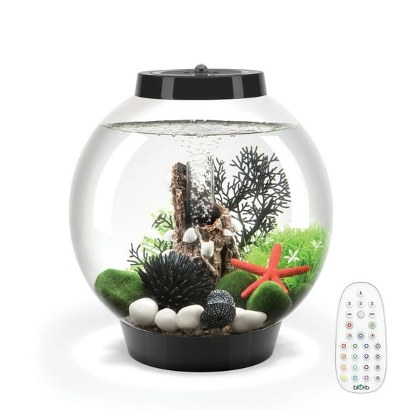 biOrb CLASSIC 15 Aquarium with MCR Light - 4 Gallon, Black
