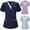 Blue-01, variant on Women's Short Sleeve Scrub Tops Scrubs Tops for Housekeeping Uniform Shirts Nurse T Shirt Top
