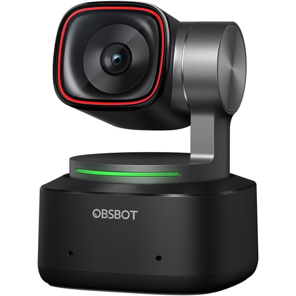 OBSBOT Tiny 2 Webcam 4K Voice Control PTZ, AI Tracking Multi-Mode & Auto Focus, Web Camera with 1/1.5" Sensor, Gesture Control, 60 FPS, HDR Light Correction, Webcam for PC, Streaming, Conference
