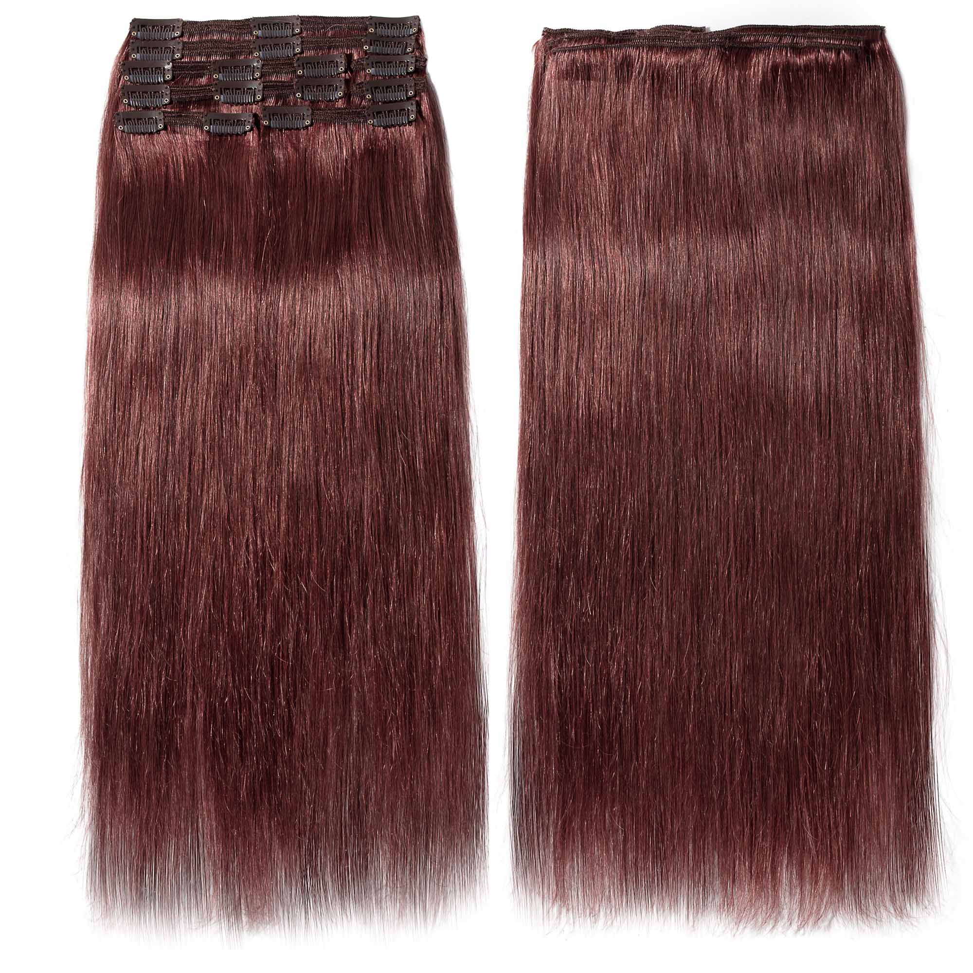S-noilite Hair Topper Capelli Veri Umani Frangia Clip in Extension,Real  Remy Donna Human Hair Topper 130% Density(25cm, 4 Marrone Cioccolato)