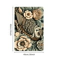 thumbnail image 2 of Creowell Owl Flowers Leaves Diatom Mud Bath Mat Home Fast Absorption 24x16in, 2 of 5