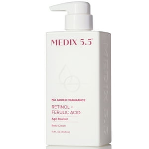 Image of Medix 5.5 Fragrance Free Retinol Body Cream. Anti-Aging Cream for Wrinkle Reduction and Crepey Skin. 15 fl oz