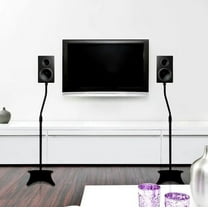 Mad Hornets Speaker Stands for Surround Sound and Home Theater Speakers, Floor-Standing Height Adjustable Mounts, 1-4 Pairs, 10 Lb Capacity, Black