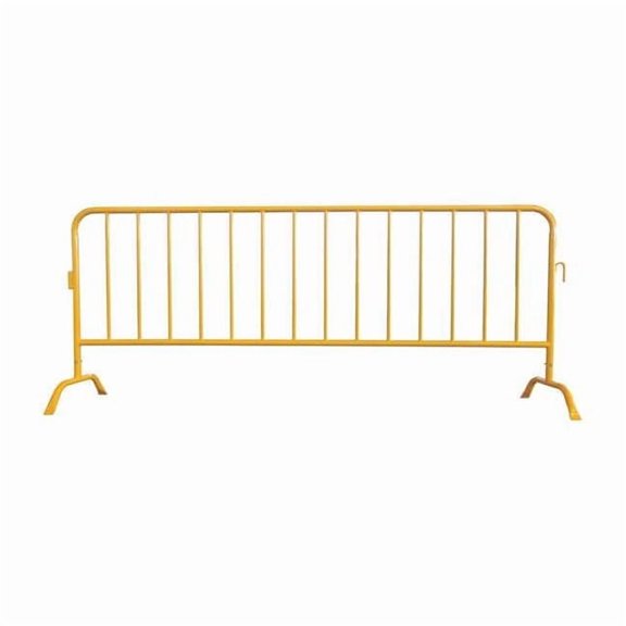 Crowd Control Barrier, Yellow, No Legend, Powder Coated