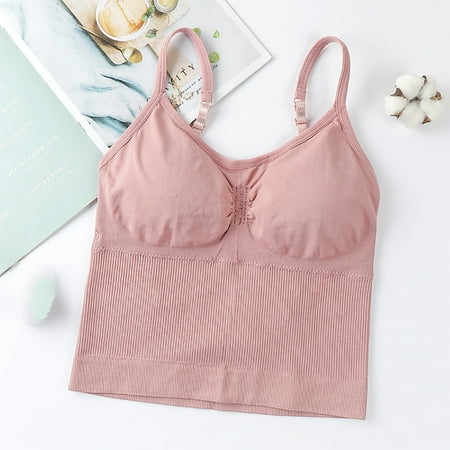 Women s Seamless Camisole Top: Soft Ribbed Fabric  Backless Design  Gathered Chest - Versatile Sports Bra for Yoga  Fitness & Everyday Wear