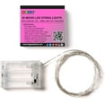 thumbnail image 2 of YWC-Rtgs Micro LED 20 Super Bright Pink Color Lights Battery Operated on 7.5 Ft Long Silver Color Ultra Thin String Wire [Newest Version] + 100% Products Satisfaction Guarantee, 2 of 4