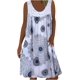 thumbnail image 3 of Vestido de playa de verano para mujer 2024 vintage estampado floral sin mangas cuello redondo vestidos sueltos plisados vestido de playa fluido, 3 of 5